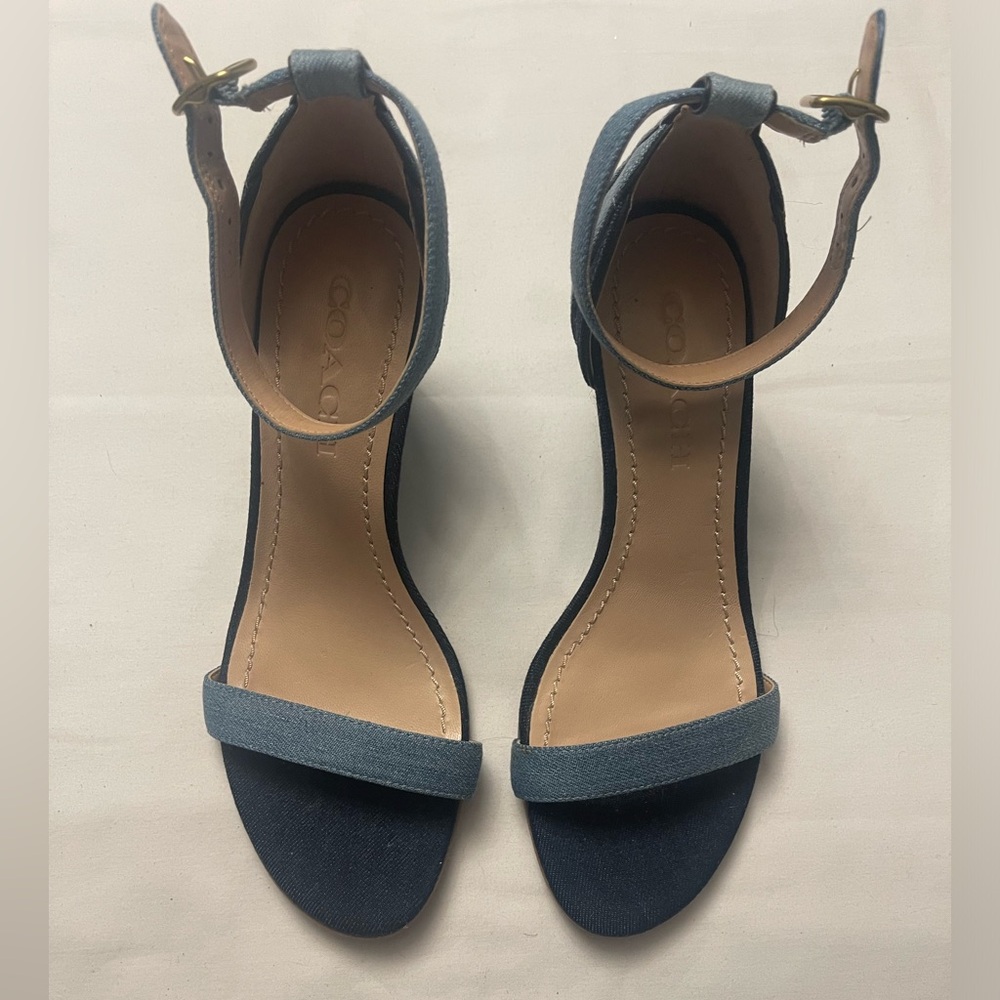 Coach Women's Denim Blue Sandals